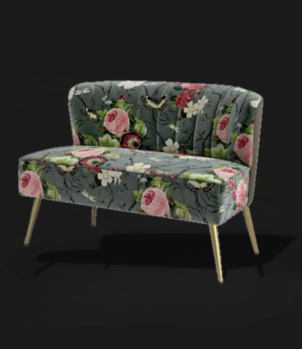 Wayfair Claudie floral armless loveseat