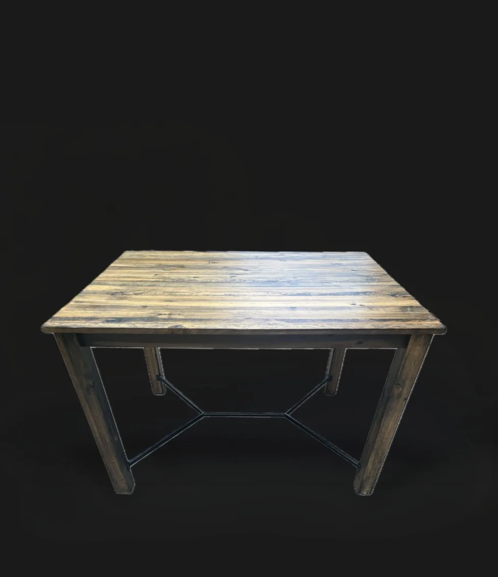 Industrial dining table, seats 4